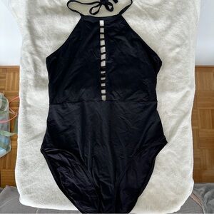 La Blanca Black One-Piece Swimsuit with Cutout Details